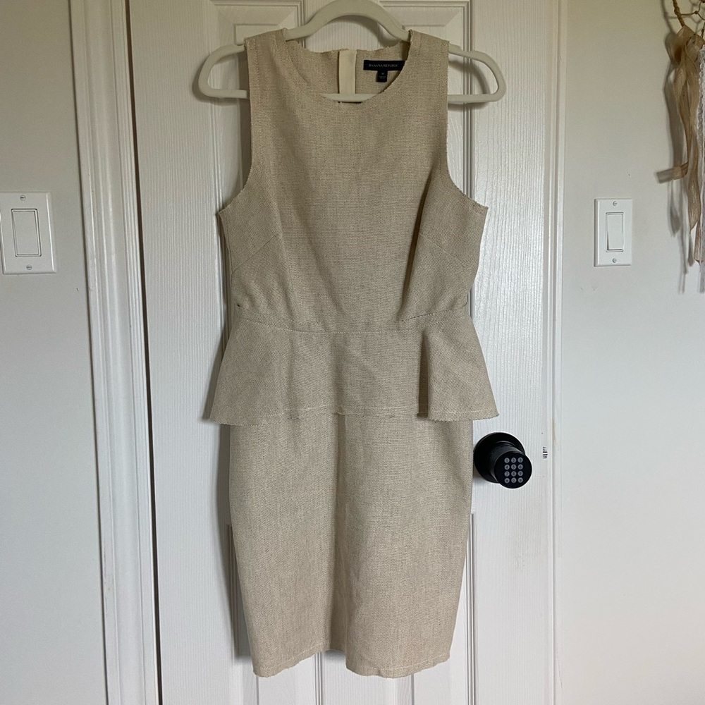 Banana Republic Linen Peplum Dress